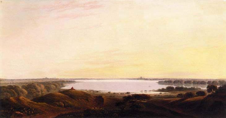 an extensive river landscape on the thames